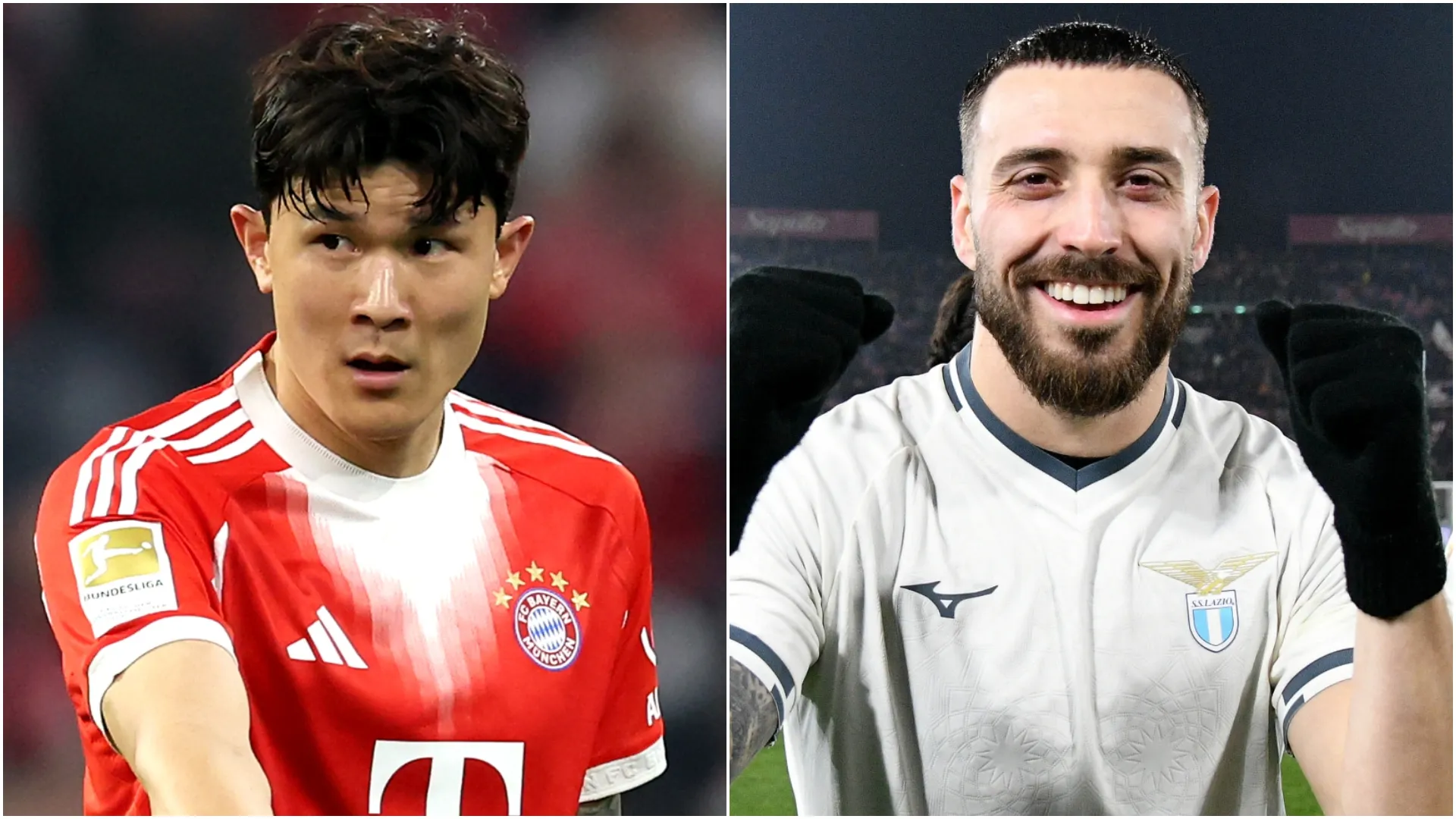 Kim Min Jae do FC Bayern München e Mario Gila da SS Lazio.