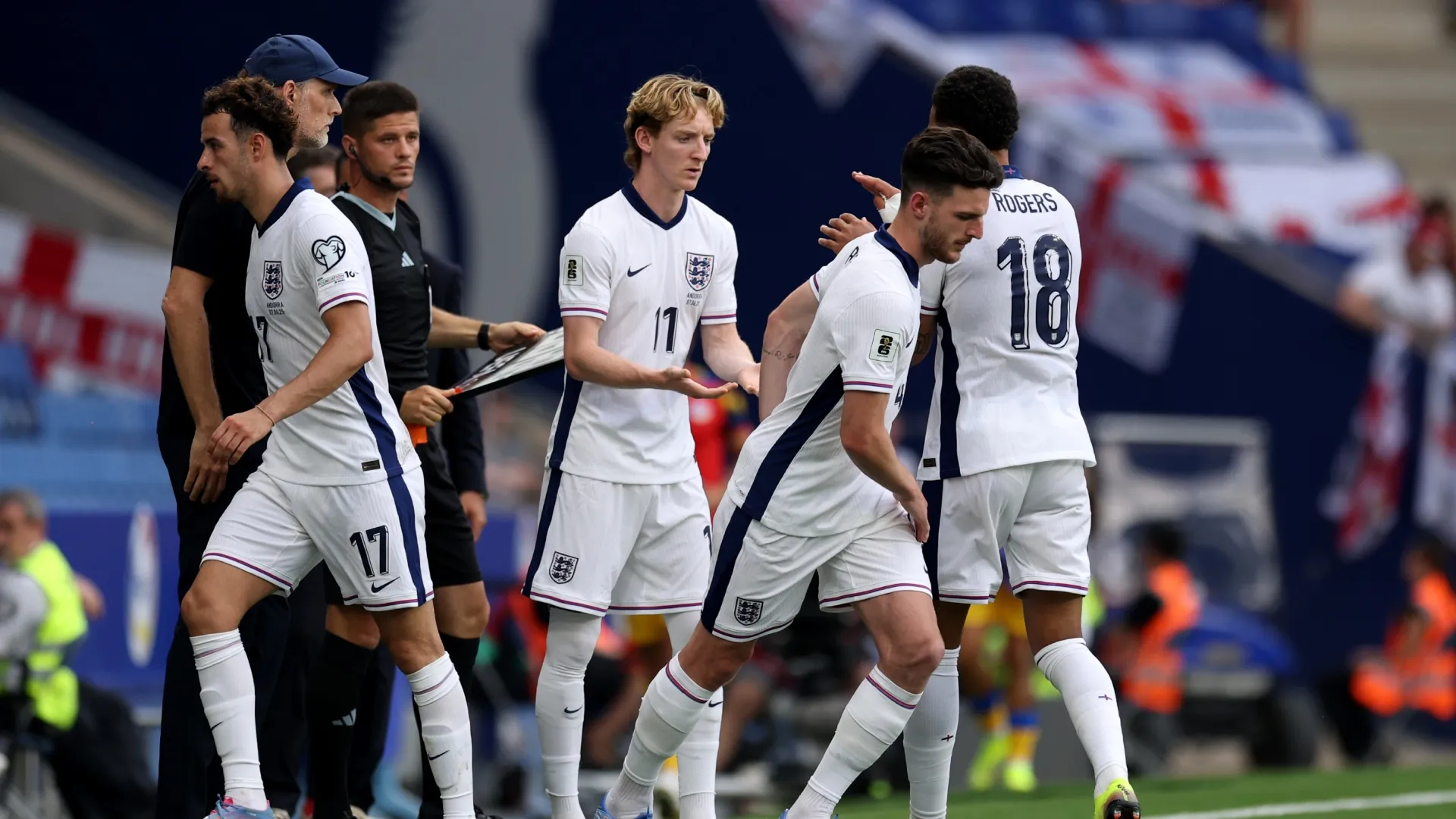 Substituições da Inglaterra.