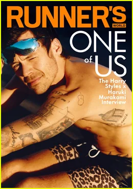 Harry Styles fica sem camisa em 'Runner's World', Cover Talks Fame & Running