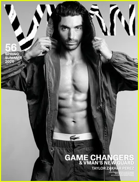 Taylor Zakhar Perez fica sem camisa para a sequência de 'VMAN 56,' Talks 'Red, White & Royal Blue'