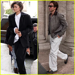 Zendaya e Robert Pattinson visitam museus Capitolinos em Roma