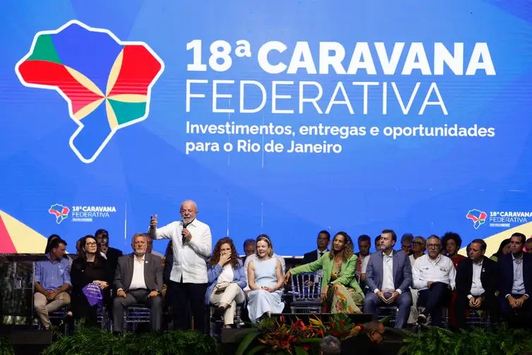 Niterói (RJ), 26/03/2026 – O presidente da República, Luiz Inácio Lula da Silva, participa da cerimônia de abertura da Caravana Federativa do Rio de Janeiro. Foto: Fernando Frazão/Agência Brasil