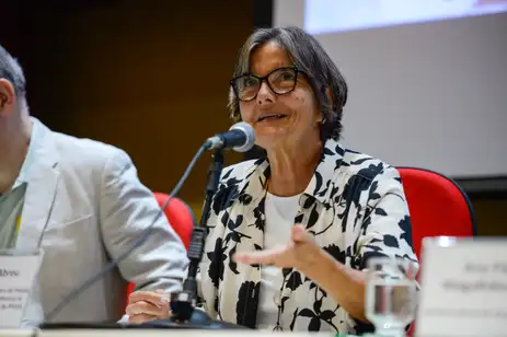 Tomaz Silva/Agência Brasil RIO DE JANEIRO (RJ), 07/07/2023 - A historiadora e pesquisadora do Projeto Passados Presentes, Professora do PPGH/UFF e pesquisadora do PPGHS da FFP/UERJ, Martha Abreu durante seminário O caso do navio escravagista Camargo, no Arquivo Nacional. Foto: Tomaz Silva/Agência Brasil