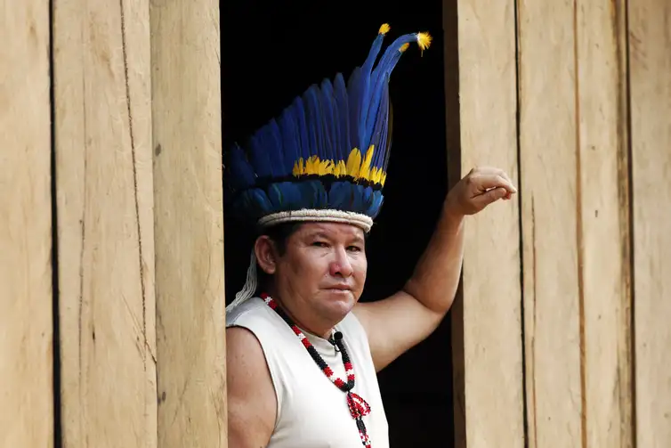 Bruno Peres/Agência Brasil Terra Indígena Apyterewa (PA), 11/12/2025 - Mamá Parakanã, cacique-geral da Terra Indígena Apyterewa. Foto: Bruno Peres/Agência Brasil