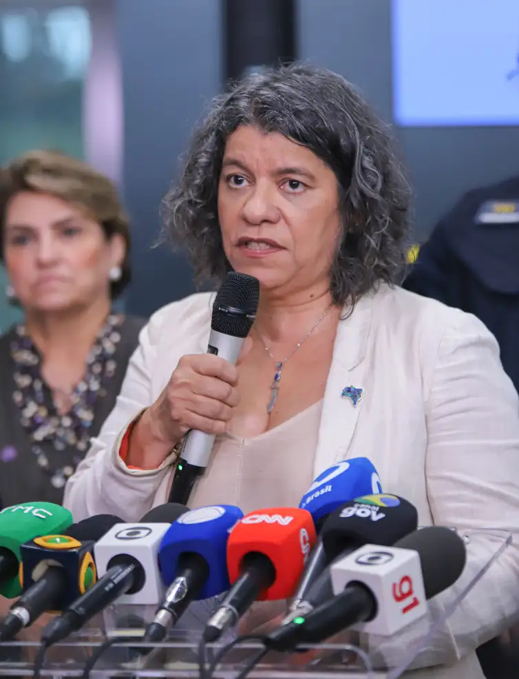 Brasília (DF),  12/03/2026 - Nova lei põe fim à relativização de estupro de vulneráveis, secretária nacional de enfrentamento à violência contra mulheres, Estela Bezerra
Foto: Marla Galdino/Ministério das Mulheres