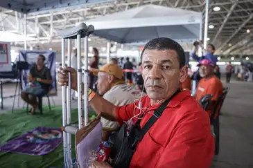 Brasília (DF), 27/04/2026 - José Adilson, no lançamento da ação Registre-se Pop Rua, mutirão do Conselho Nacional de Justiça (CNJ) de atendimento à população em situação de rua, promovido pela Justiça Federal do Distrito Federal.
Foto: Joédson Alves/Agência Brasil