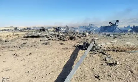 Iran, 05/04/2026 - wreckage of a US military aircraft destroyed in southern regions of Isfahan in central Iran.
The spokesperson for the Khatam al-Anbia Central Headquarters of Iran announced on Sunday, April 5, that that Iranian military forces have destroyed several US aircraft in southern Isfahan, thwarting an attempted mission to rescue a downed American fighter pilot.. Foto: Tasnin News/Divulgação