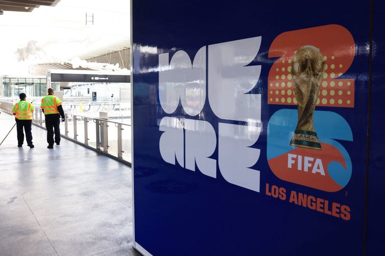 Painel da Copa do Mundo de 2026 em Los Angeles
22/8/2025   REUTERS/David Swanson