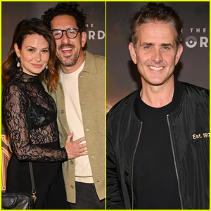 Adam Shapiro e Katie Lowes saem para um encontro noturno na noite de abertura de 'Teen Beat Live'