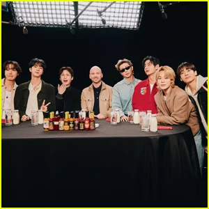 BTS faz história no 'Hot Ones' como o primeiro grupo completo de K-Pop a aparecer no programa