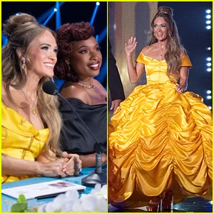 Carrie Underwood se veste de Belle para a noite da Disney do American Idol enquanto Jennifer Hudson retorna ao show