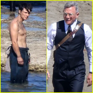 Cillian Murphy fica sem camisa enquanto ele e Daniel Craig filmam cenas de novo filme de prisão na Grécia