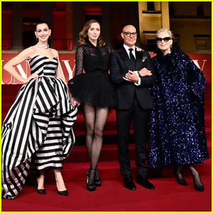 Elenco de 'The Devil Wears Prada 2' chega em grande estilo para um evento noturno em Londres