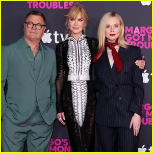 Elle Fanning, Nicole Kidman e Elle Fanning saem para a estreia de 'Margo's Got Money Troubles' em Nova York