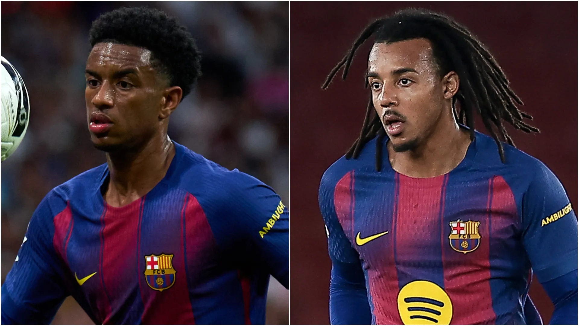 O Barcelona é estrelado por Alejandro Balde e Jules Kounde.