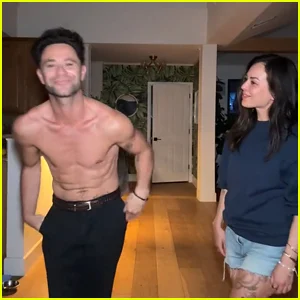 Janel Parrish dança com Sasha Farber sem camisa em meio a rumores de namoro