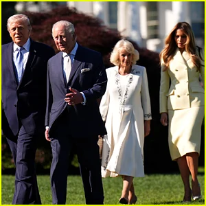 Rei Charles e Rainha Camilla cumprimentam os Trumps na Casa Branca no primeiro dia de visita aos EUA