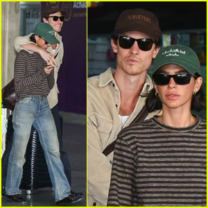 Shawn Mendes e sua namorada Bruna Marquezine exibem lindos PDAs ao pousarem no Rio