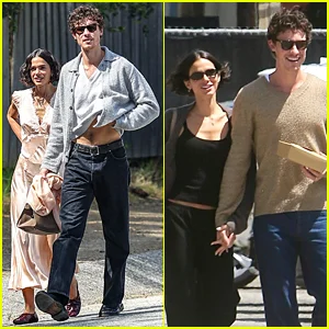Shawn Mendes mostra a barriga enquanto se dirige ao culto religioso com Bruna Marquezine