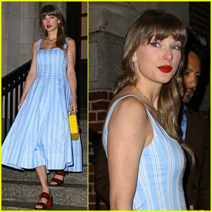 Taylor Swift vista em um jantar em Nova York com o pai e algumas amigas celebridades!