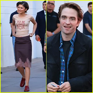 Zendaya e Robert Pattinson cumprimentam os fãs ao chegarem para a exibição especial de ‘The Drama’