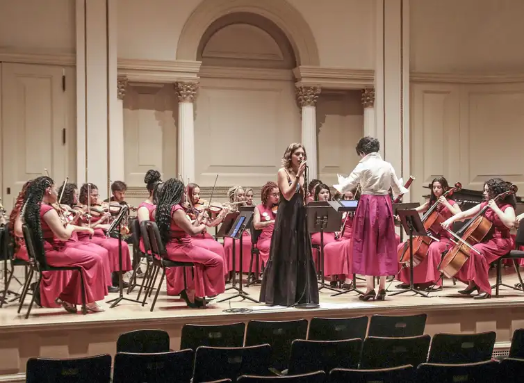 Rio de Janeiro (RJ), 23/04/2026 – Orquestra Sinfônia Juvenil Chiquinha Gonzaga.
Foto: Rafael Ribeiro/Divulgação