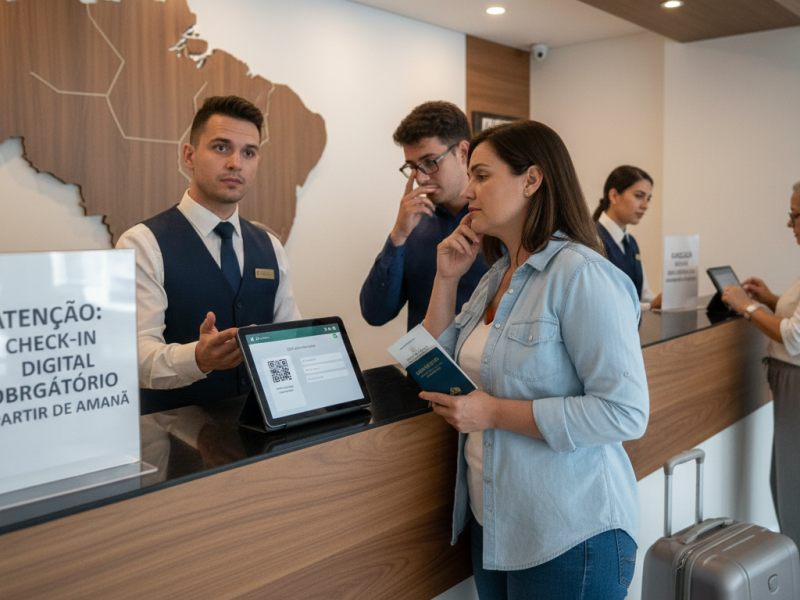 Hospedagens têm até amanhã para adotar check-in digital