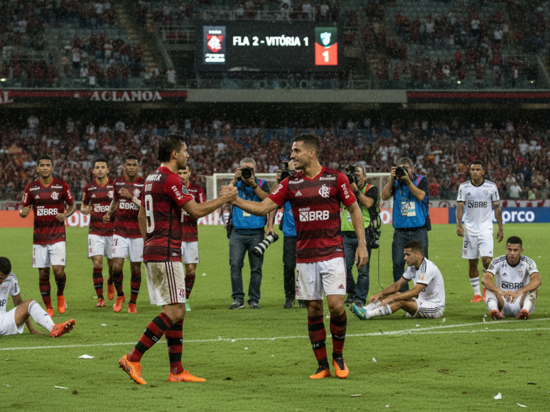 Fla estreia na Copa do Brasil com triunfo de 2 a 1 sobre o Vitória