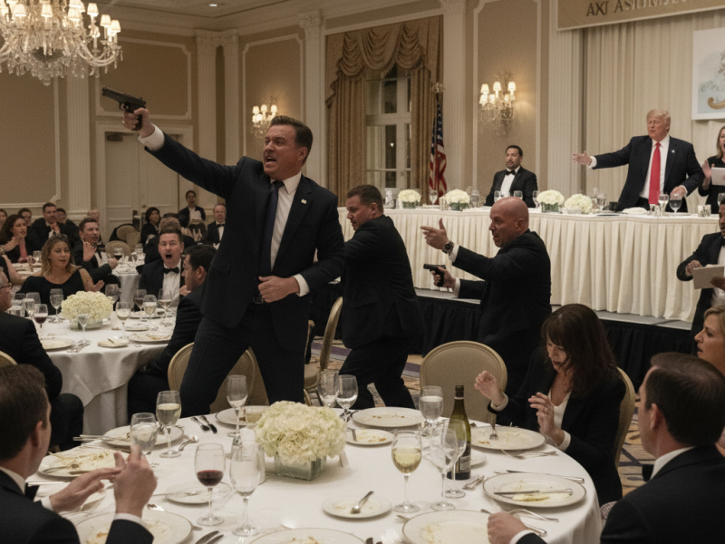 Homem atira durante jantar de Trump com correspondentes em Washington