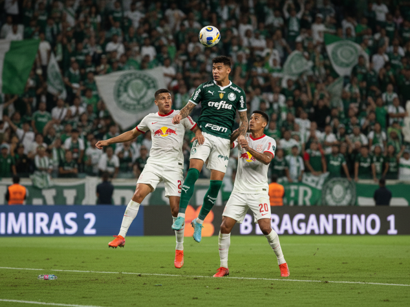 Palmeiras derrota Bragantino para manter liderança no Brasileiro