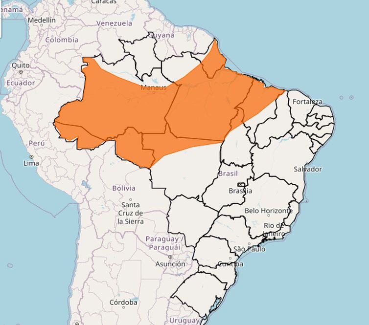 Brasília (DF), 16/04/2026 - Alerta laranja do Inemt. Foto: Inmet/Divulgação