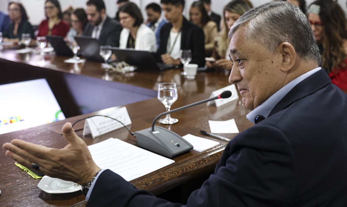 Marcelo Camargo/Agência Brasil Brasília (DF), 16/04/2026 - O ministro das Relações Institucionais da Presidência da República, José Guimarães, durante café da manhã com jornalistas, no Palácio do Planalto. Foto: Marcelo Camargo/Agência Brasil