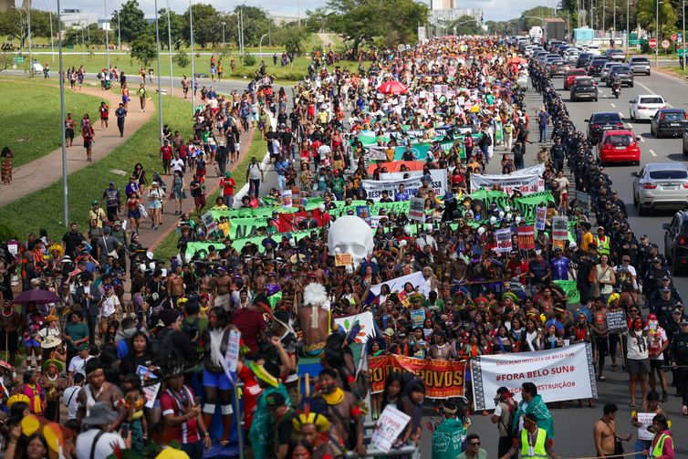Brasília (DF) 07/04/2026 - Indígenas de todo o país realizam marcha em Brasília em defesa de seus direitos Foto: Fabio Rodrigues-Pozzebom/ Agência Brasil