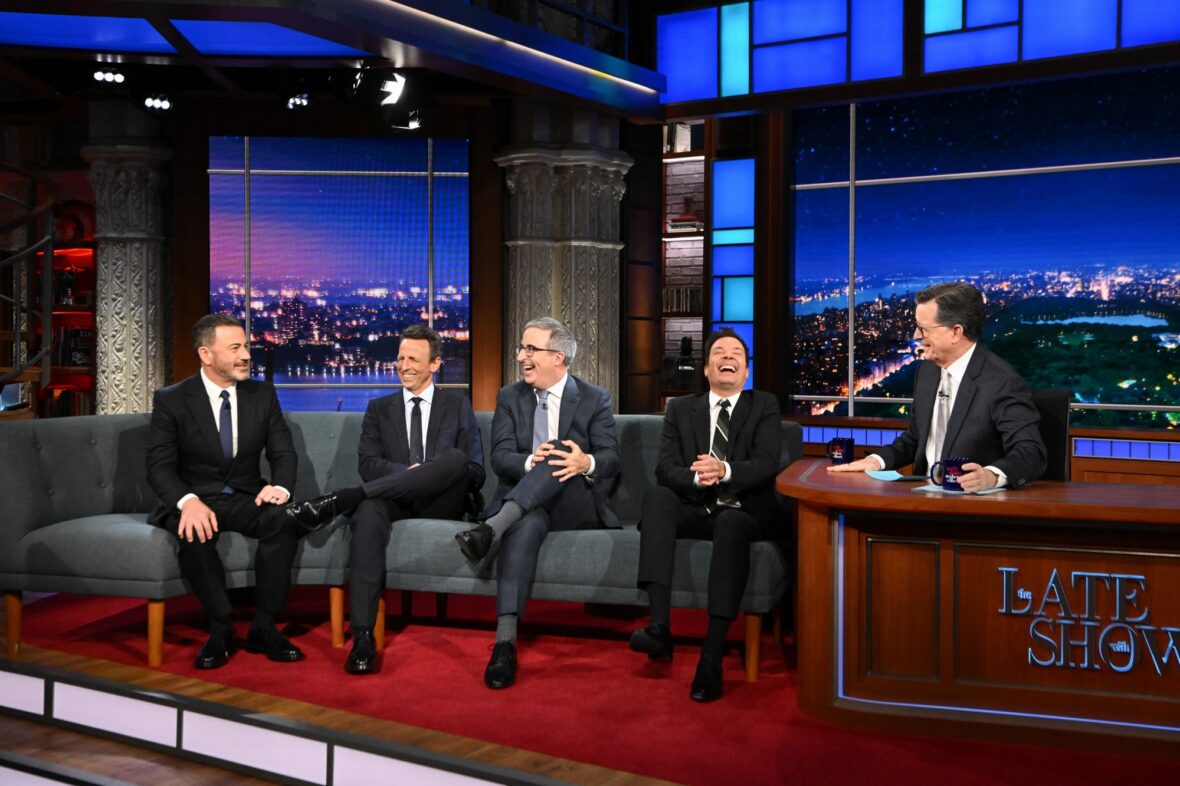 Visita de Jimmy Fallon, Jimmy Kimmel, Seth Meyers e John Oliver