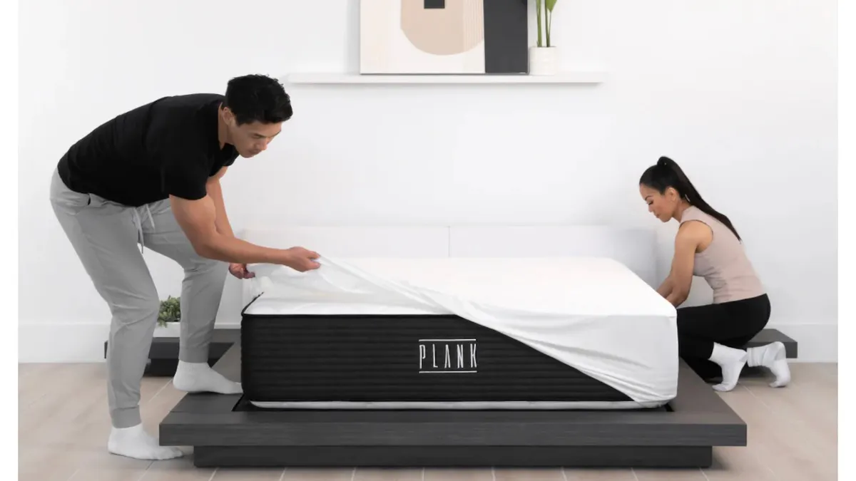 The Brooklyn Bedding Plank Hybrid mattress is a supportive surface with a flippable design.