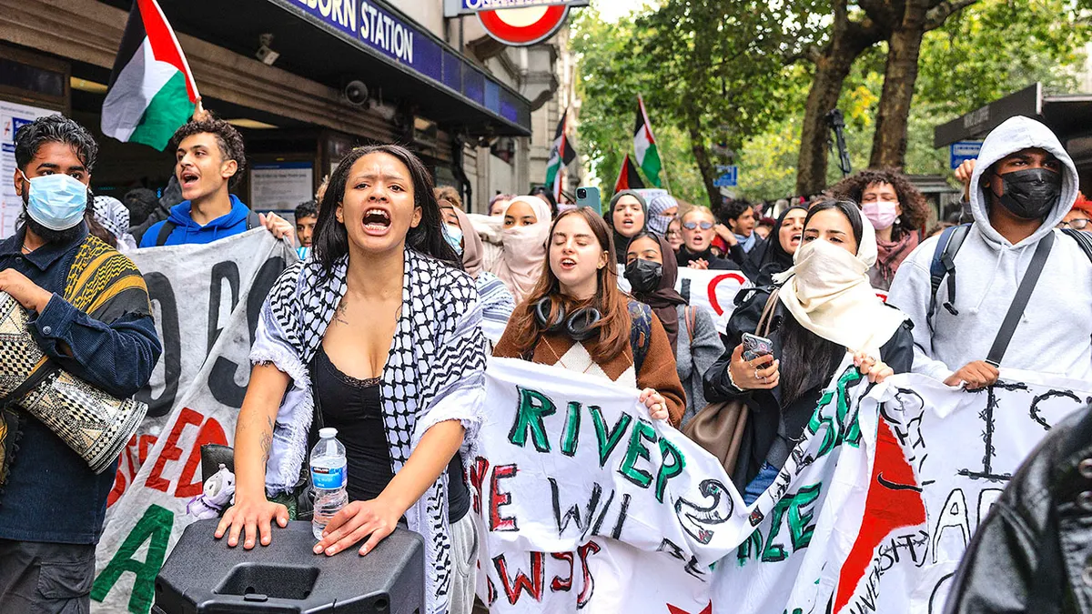 Anti-Israel protest in London, UK