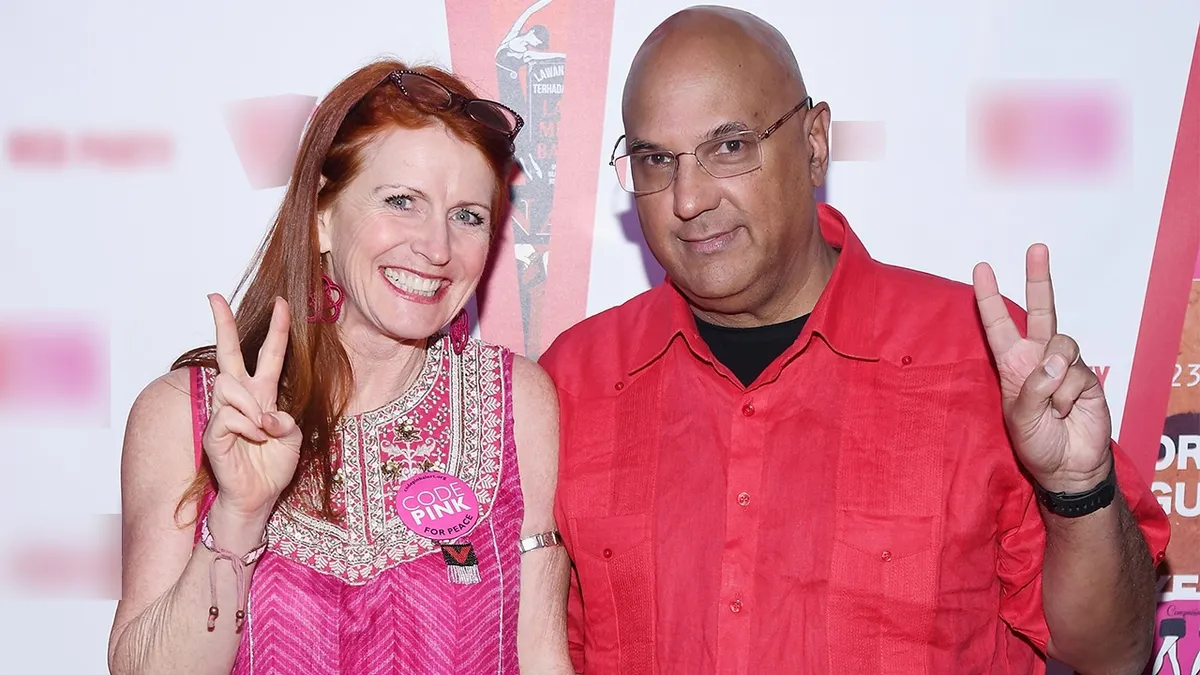 Jodie Evans and Neville Roy Singham
