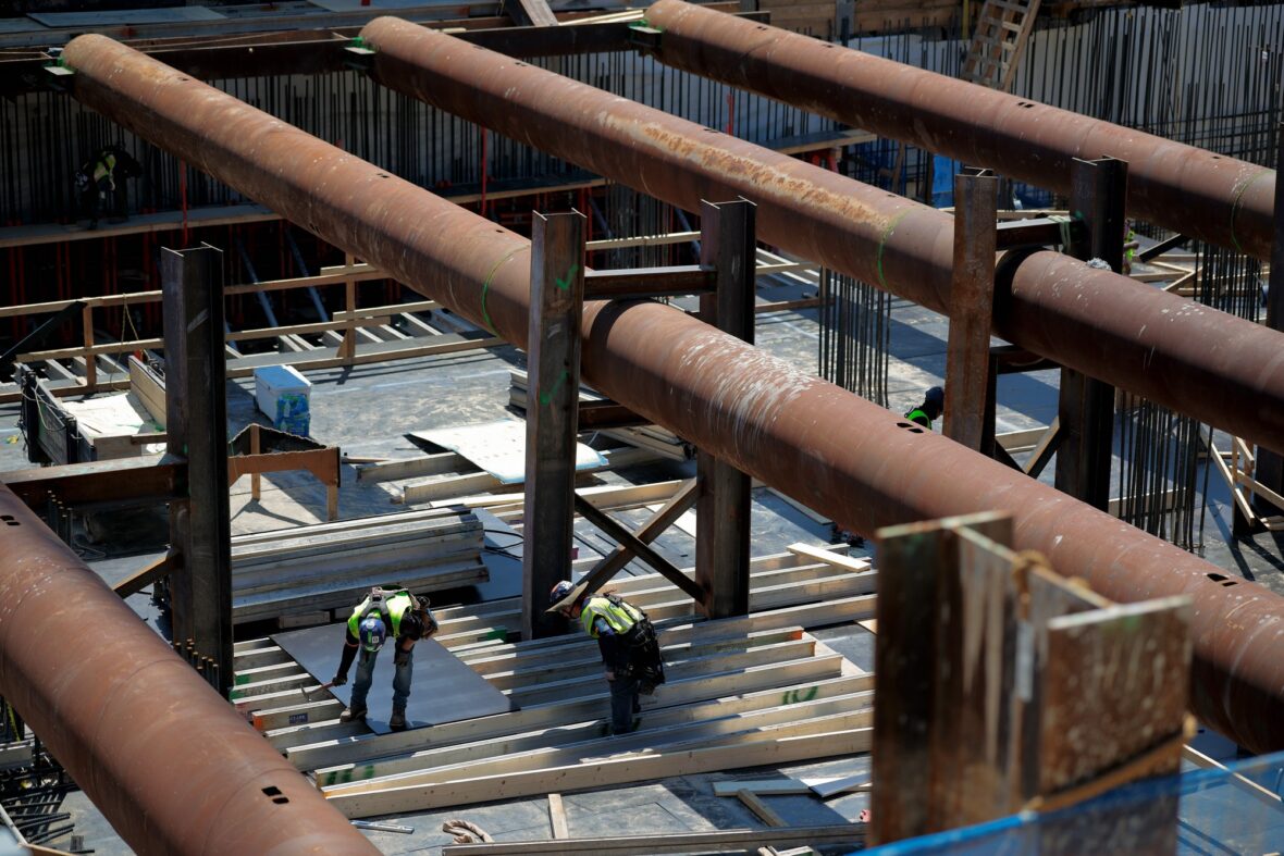 Fotos do canteiro de obras do salão de baile Donald Trump