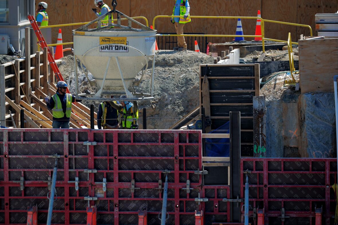Fotos do canteiro de obras do salão de baile Donald Trump