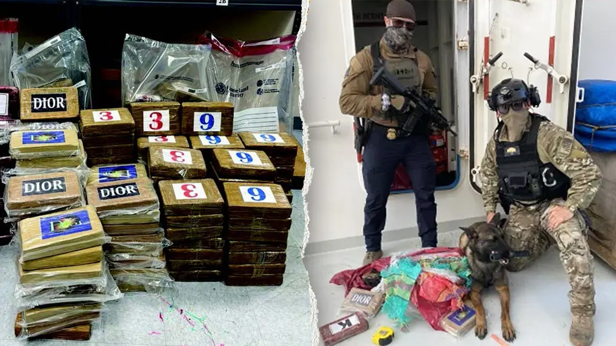 Authorities said the cocaine discovered aboard the oil tanker had an estimated street value of $6.4 million.