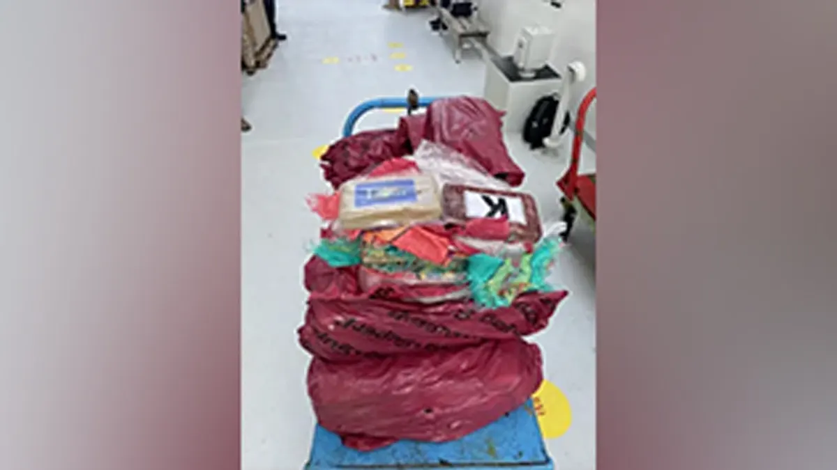 Packages of suspected cocaine