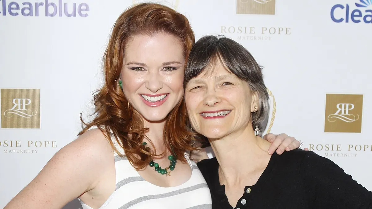 Sarah Drew and her mom arriving at a maternity store event in Santa Monica