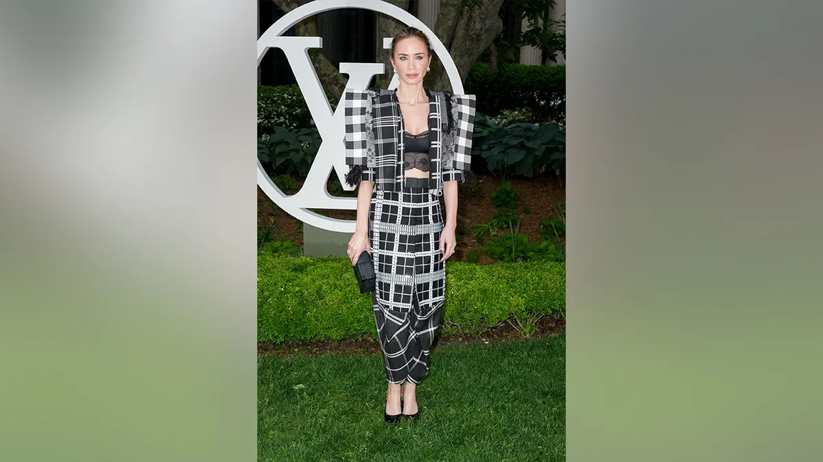 Emily Blunt at the Louis Vuitton 2027 Cruise Collection Show in New York in May 2026.