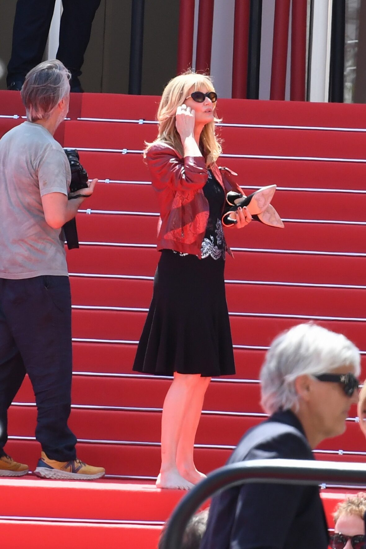 Laura Dern no set de The White Lotus