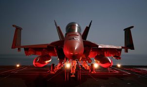 f-18, super, hornet, aircraft carrier, military, nature, usa, navy, aircraft, fighter jet, plane, lights, evening, dusk, beautiful, tranquil, sky, ship, blue plane, blue airplane