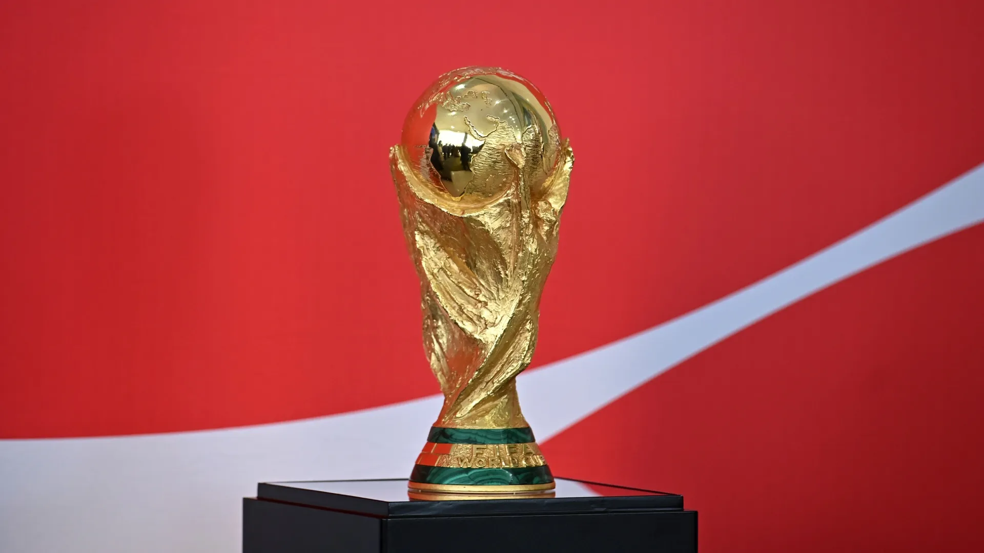 Vista do troféu da Copa do Mundo.