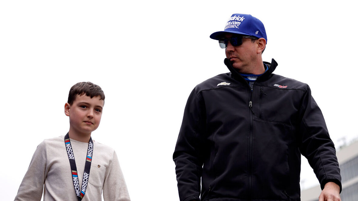 Kyle Busch com o filho Brexton