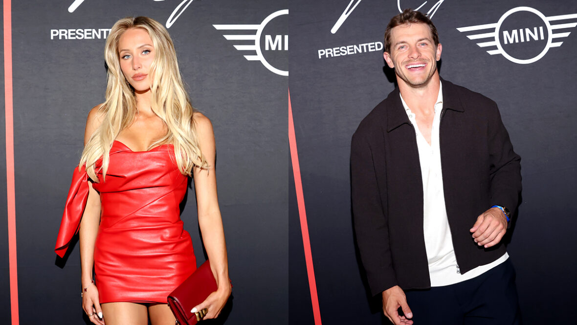 Alix Earle e Braxton Berrios no evento Nylon Miami