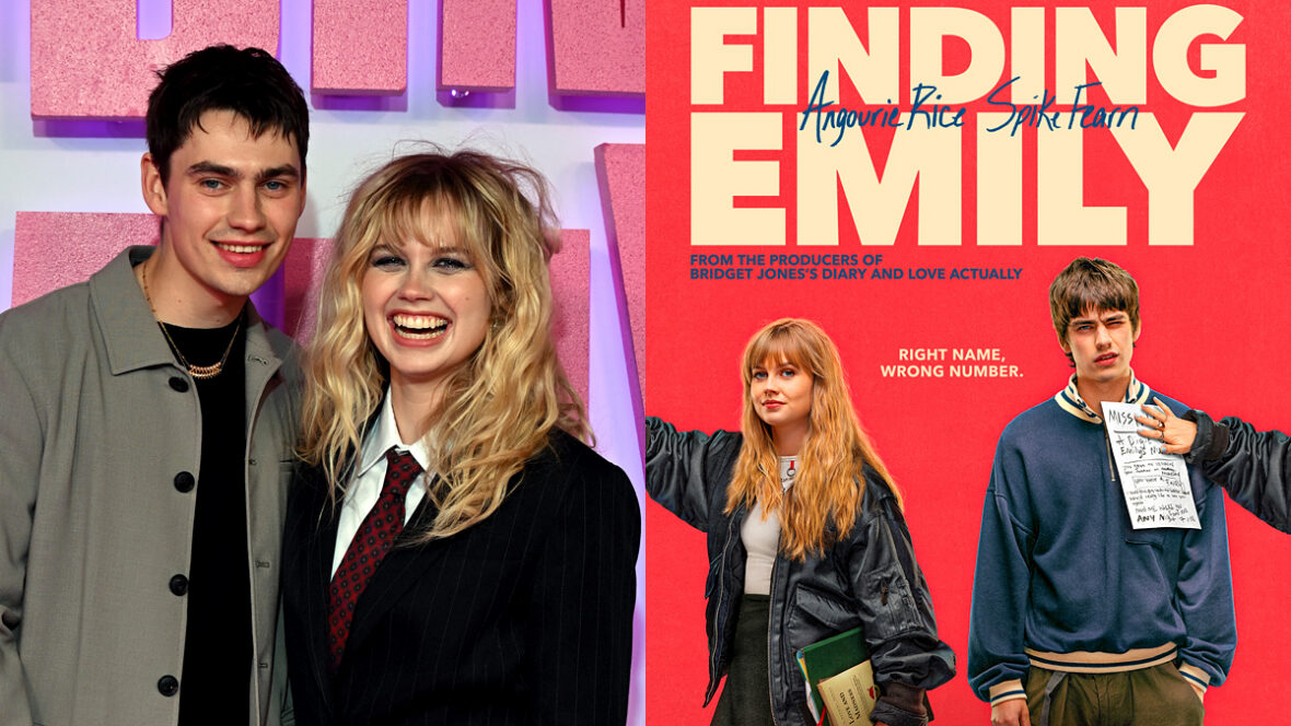 Exibição e pôster do filme Procurando Emily