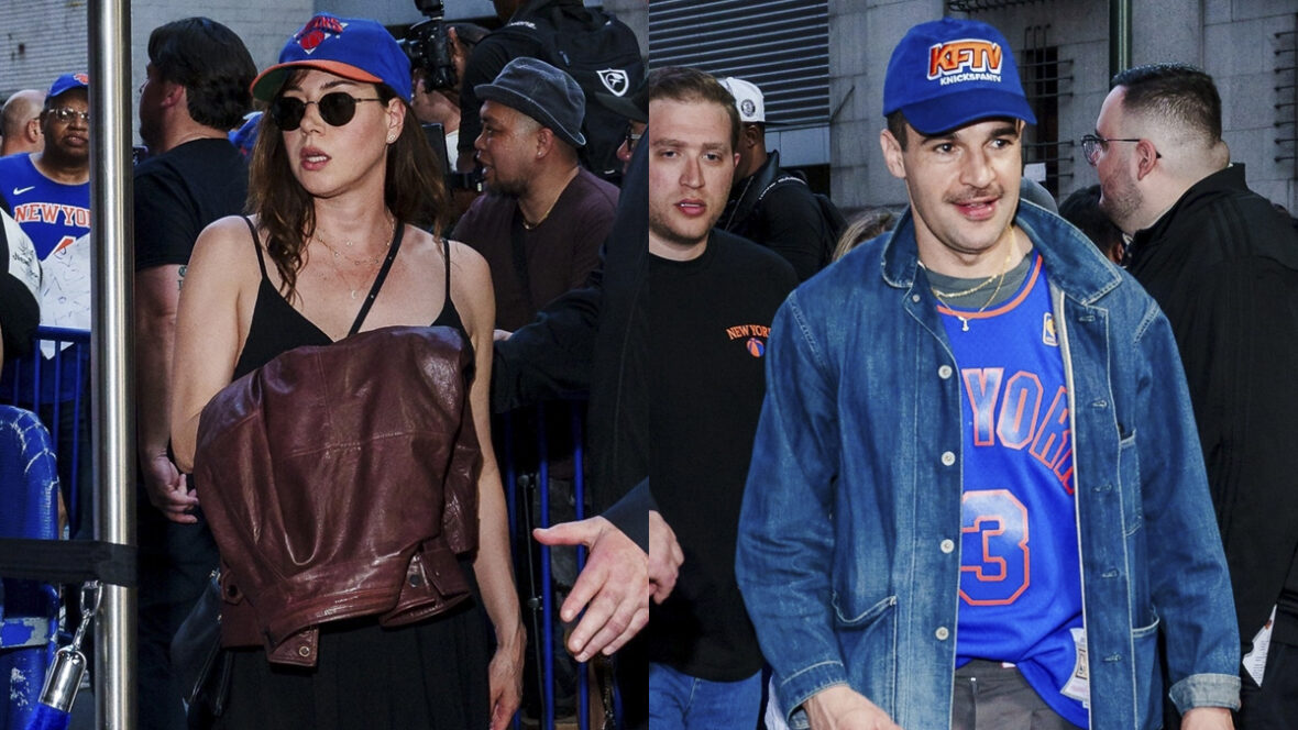 Jogo entre Aubrey Plaza e Christopher Abbott Knicks